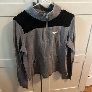 PINK Grey and Black Quarter Zip